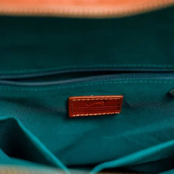 NWOT VELEZ Metallic Orange Leather Shoulder Bag - Picture 6 of 12